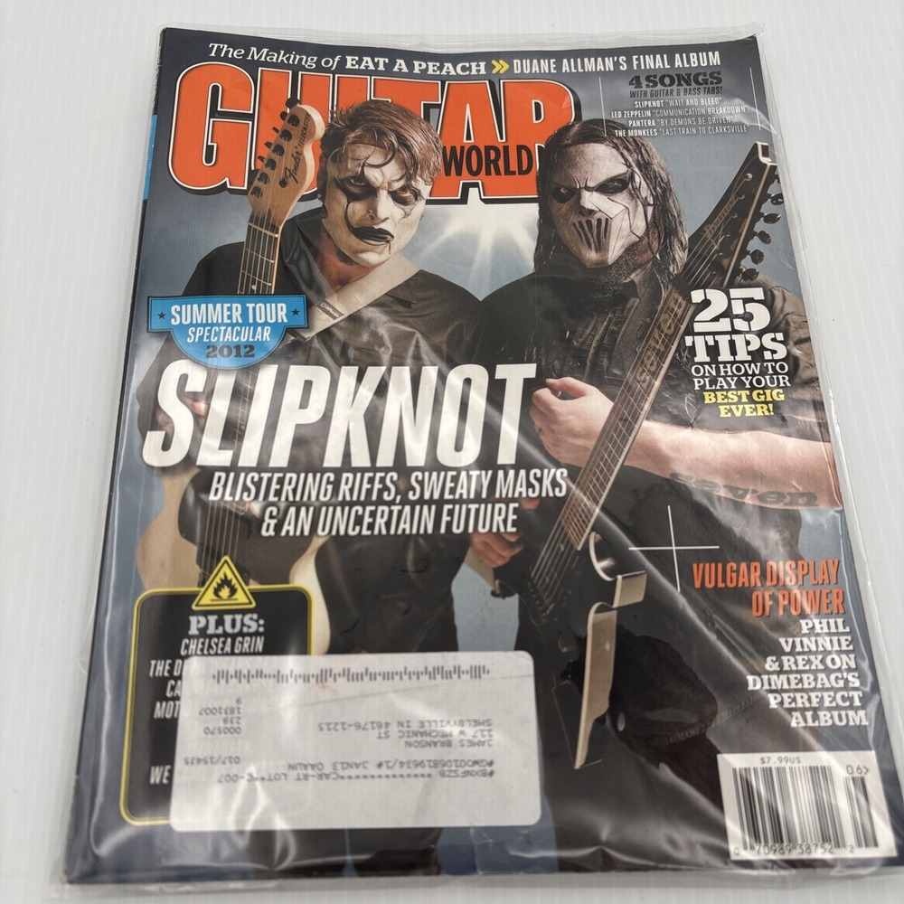 "Guitar World" Magazine, June 2012, Slipknot On Cover, Pantera, Led Zeppelin